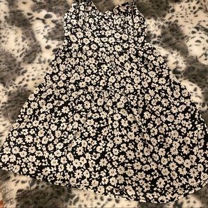 Black and white floral dress